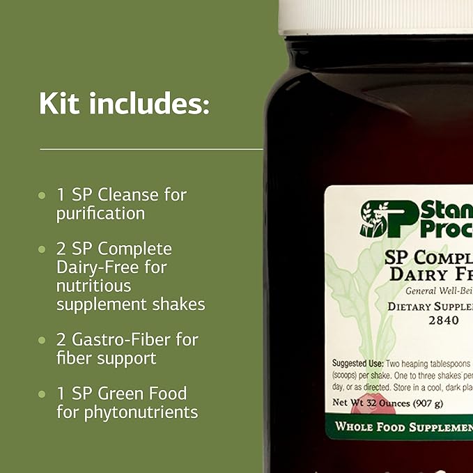 Standard Process Purification Product Kit with SP Complete Dairy Free and Gastro Fiber - 21-Day Detox for Healthy Body Maintenance - Vegan, Gluten-Free & Non-Dairy - 1 Kit