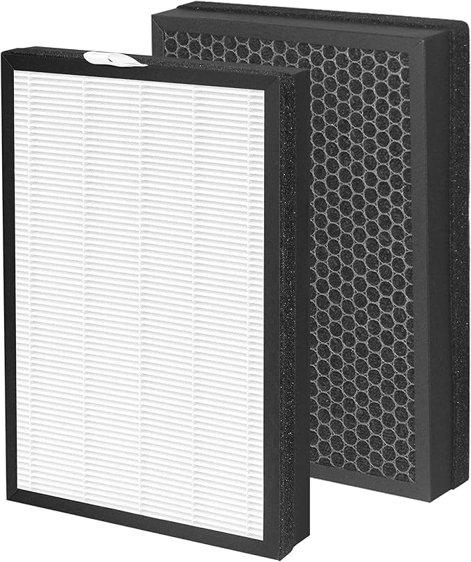2 Pack H04 Replacement Filter Compatible with HIMOX H04 Air Purifier, 4-Stage Filtration H13 HEPA and Activated carbon Filters