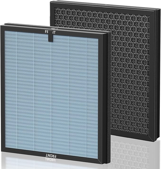 AP303/AP304 Replacement Filter Compatible with DAYETTE ＆ FRESHDEW Air Purifier AP303/AP304, 3-in-1 Filtration System Replacement Filters with Activated Carbon for Home Room, 2 Pack (Wildfire Filter)