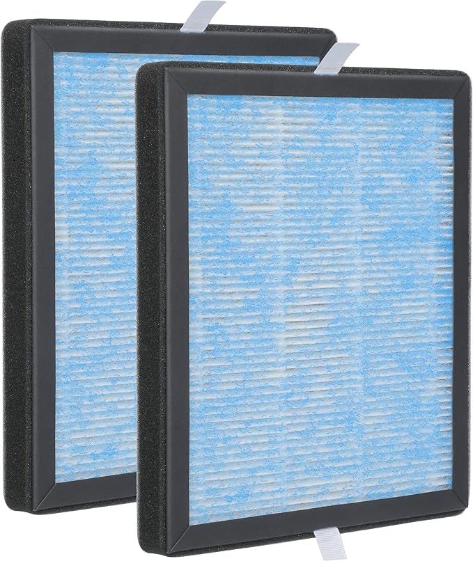 2-Pack R1 P1802 P1801 Replacement Filter, Fit for YIOU R1 P1802; EzLfGre Filter, Fit for Elechomes P1801 Air Purifier, 3-in-1 H13 True HEPA