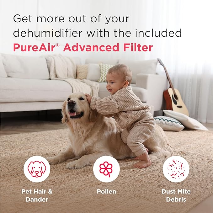 Frigidaire Gallery 2-in-1 50-Pint Portable Dehumidifier with Wi-Fi, Energy Star Certification & Air Quality Monitoring for Medium/Large Rooms & Basements, Custom Humidity Control, Auto Shut Off, White