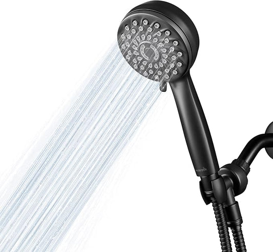 Waterpik High Pressure Hand Held Shower Head With Hose, PowerPulse Massage 7-Mode, Matte Black XPB-765ME
