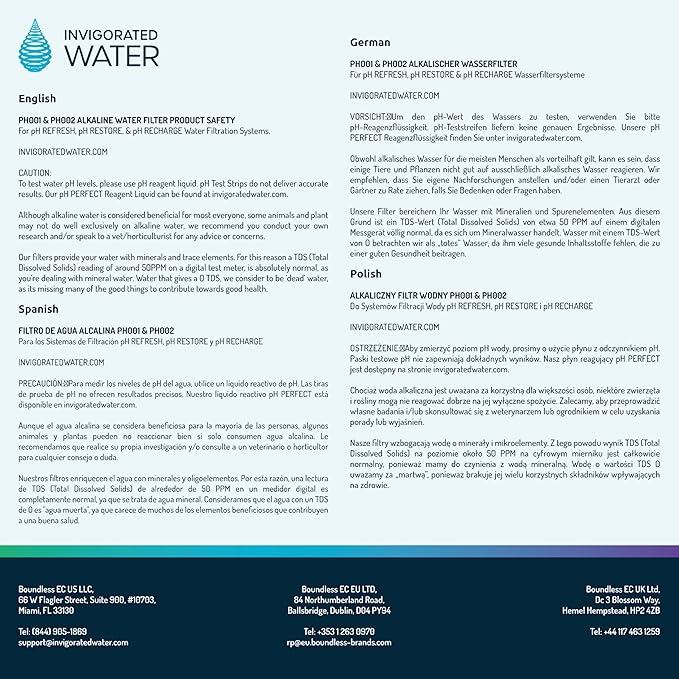 PH001 Ultra - NSF Certified Alkaline Water Filter – Replacement Filters for Invigorated Water Pitcher Systems – BPA-Free, Removes Chlorine, Heavy Metals – 96 Gallons/Filter (White, 3-Pack)