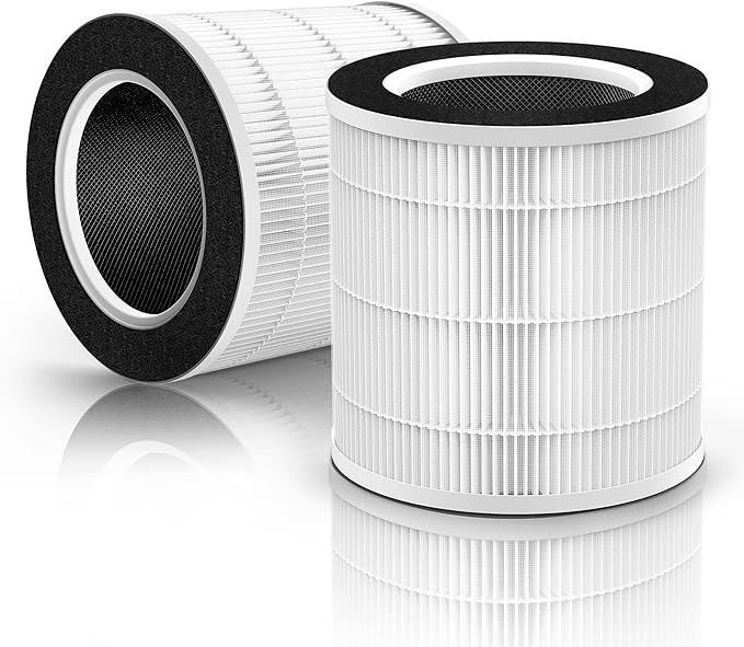 VK-6067B Filter Compatible with Vremi Air Purifier Filter Replacement VRM010685N and Hokeki Air Purifier Filter Replacement for VK-6067B with 3-Stage High Efficient & Activated Carbon Filters, 2-Pack