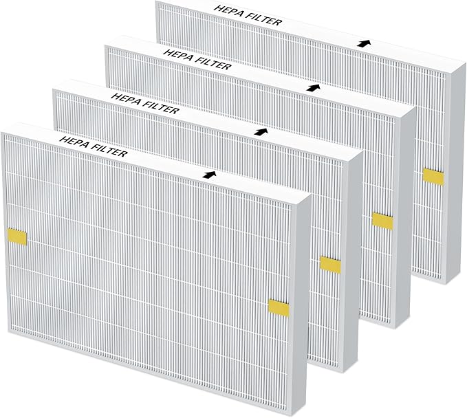 4 Pack AP-1512HH HEPA Filter Replacement for Coway Airmega AP-1512HH and Airmega 200M Air Purifiers, True HEPA Filter, Item NO # 3304899