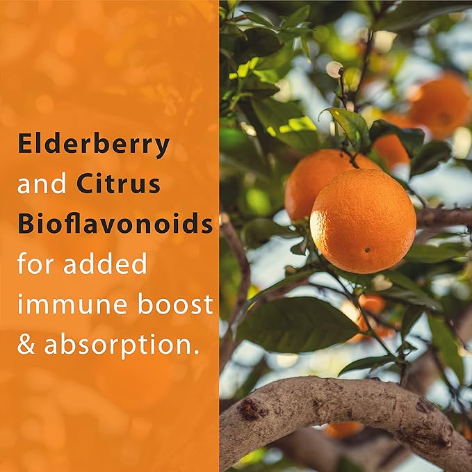 Thomas' all-natural Remedies Vitamin C with Organic Elderberry, Organic Citrus Bioflavonids - Whole Food Supplement - Non-GMO - Raw Vegan - 90 Capsules