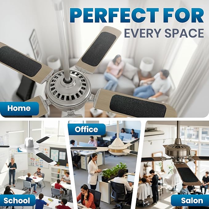 Premium Ceiling Fan Filters for Blades – 10 Pcs Activated Carbon Air Purifier Pads – Unscented Washable, Reusable, Coconut Shell Charcoal Dust Catcher Covers for Home Lighting, Colorfill Fan Extractor