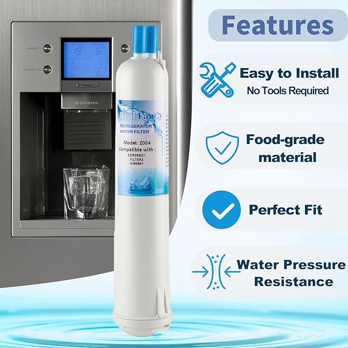 4396841 Water Filter Replacement for 9083, Compatible with EDR3RXD1, 4396841, 4396710, Filter 3, 46-9083,46-9030, 46-9030, Refrigerator Water Filter, 3 Pack