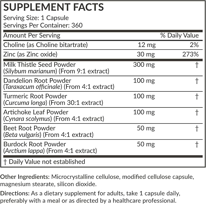 Futurebiotics Liver Detox Advanced Detox & Cleanse Formula Supports Healthy Liver Function with Milk Thistle, Dandelion Root, Turmeric Artichoke Leaf, & More, Non-GMO, 360 Vegetarian Capsules