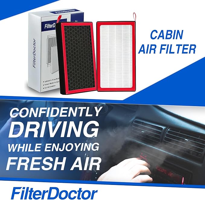 2 Pack HEPA Cabin Air Filter for Tesla Model 3 and Model Y 2016-2024 with Activated Carbon, Cabin Air Filter Replacement for Tesla Model, Easy Install and Fresh Air Intake Filter