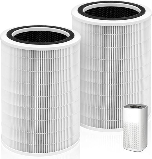 12010 HEPA Replacement Filter for Clorox Large Room Air Purifier 11010 & 11011,3-in-1 H13 True HEPA with Activated Carbon Filter,2 Pack