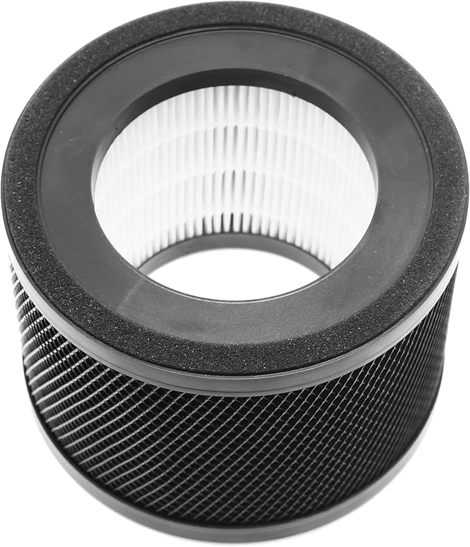 TT-AP001 True HEPA Filter Replacement, Compatible with TaoTronics TT-AP001 and and VAVA VA-EE014 Air Purifier, H13 True HEPA Filter & Activated Carbon Filter, 2 Pack