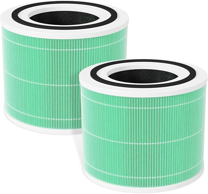 Fil-fresh Core 300 Replacement Filter, Compatible with LEVOIT 300 and Core 300S Air Purifier, Smoke Removal, H13 True HEPA Filters and Activated Carbon, Replace Core 300-RF-TX, 2-Pack