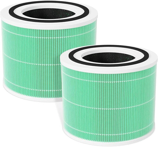 Fil-fresh Core 300 Replacement Filter, Compatible with LEVOIT 300 and Core 300S Air Purifier, Smoke Removal, H13 True HEPA Filters and Activated Carbon, Replace Core 300-RF-TX, 2-Pack