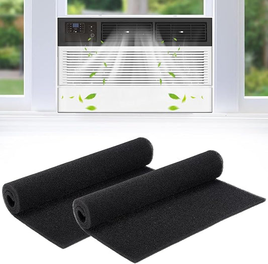 MEWTOGO 2 Pcs Window Air Conditioner Filters - 24 x 15 x 1/4 in Cut to Fit Foam Replacement Filters, Compatible with FRIEDRICH, GE, HEPA, Next Gen AC Window Unit Air Purifier