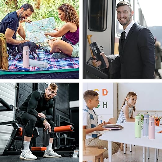 PHILIPS Water Bottle with Filter, Filter Water Bottle Stainless Steel with GoZero Everyday BPA-Free Tap Water Filter, Water Filter Bottle Keep Drink Cold 24 Hours, 1 Filter for 40 gal / 2 Months