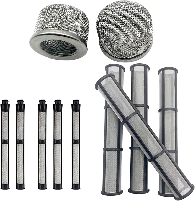 Airless Spray Filter Screen set 244067 181072 287032 Replacement for Graco Paint Sprayer Parts 695 795 1095 1595 3900 5900 7900,Pump Inner Core and Gun Filter
