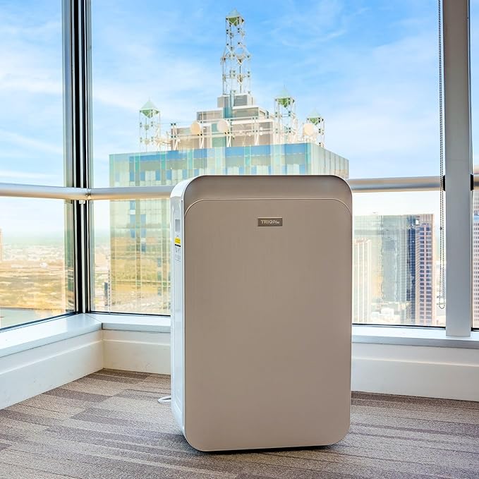 TRIO PLUS 5-Stage HEPA Air Purifier with UVC, PCO, Carbon, Air Quality Sensor, & Auto Function – Covers Up to 3,300 Sq. Ft.