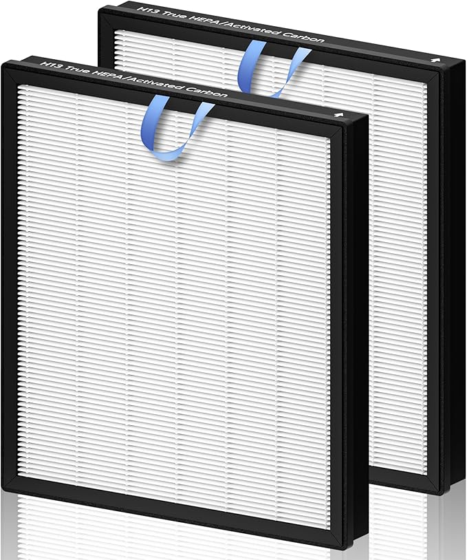 Improvedhand Vital 100S HEPA Replacement Filter Compatible With LEVOIT Vital 100S/100S-P Air Purifier, High-Efficiency 3-IN-1 True HEPA and Activated Carbon Filters, Pack of 2，White