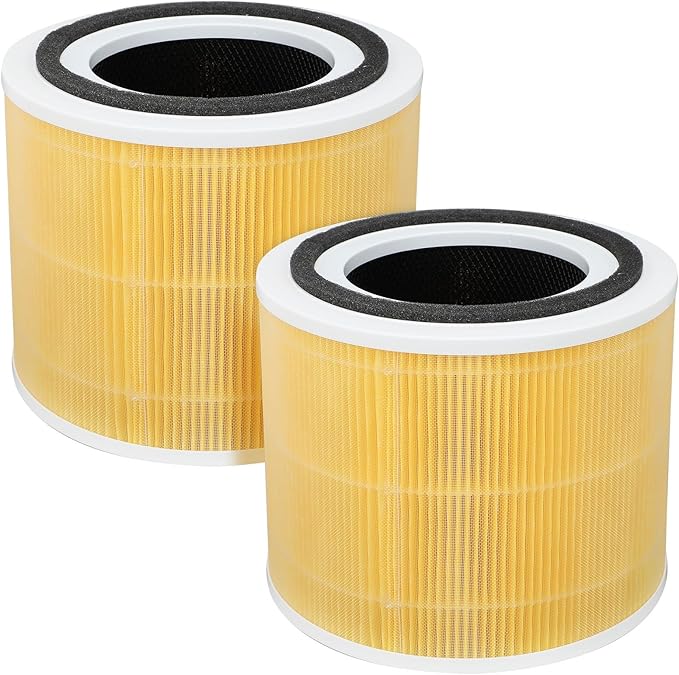 Core 300 Pet Care Replacement Filter, Compatible with LEVOIT Core 300/300S Air Purifier, 3-in-1 H13 Grade, True HEPA Replacement Filter, Compare to Part No. Core 300-RF-PA, Yellow, 2 Pack