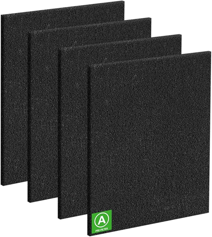 4 Pack HPA300 Pre Filter A, HRF-A300 Pre Kit Filter for Honeywell HPA300 Air Purifier, Precut Activated Carbon Prefilter for HPA300, HPA304, HPA3300, HPA5300, HPA8350 Series