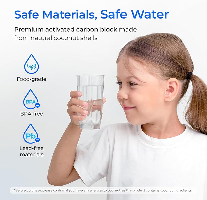 Waterdrop FQK1K Under Sink Water Filter, 1350 Gallons, Replacement for GE FQK1K, FQK2J, GXK185K and GX1S50R (Pack of 1)