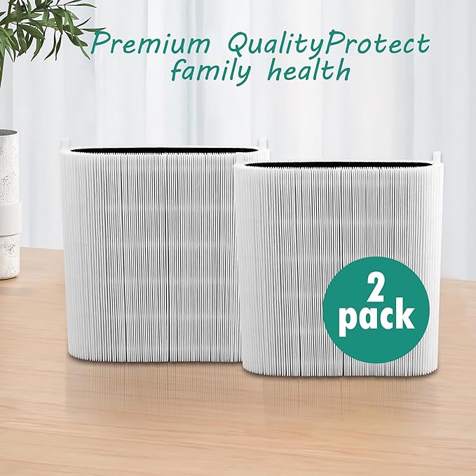 TOMORAL 411 True HEPA Replacement Filter Compatible with Blueair Blue Pure 411/3210 serie Air Purifiers, fits Blue Pure 411/411 Auto/411+, 2-Pack
