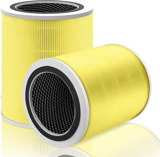 Core 400S Pet Care Replacement Filter for LEVOIT Core 400S and Core 400S-P Smart WiFi Air Purifier, 3-in-1 H13 True HEPA Activated Carbon Filter, Core 400S-RF-PA (LRF-C401-YUS), Yellow, 2 Pack