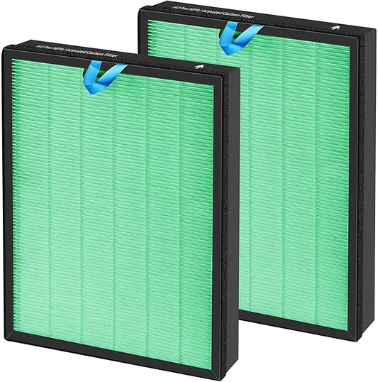 Vital 100S Toxin Absorber Replacement Filter for LEVOIT Smart WiFi Vital 100S Air Purifier, 3-in-1 True HEPA and High-Efficiency Activated Carbon Filters, Part# Vital 100S-RF, 2 Packs