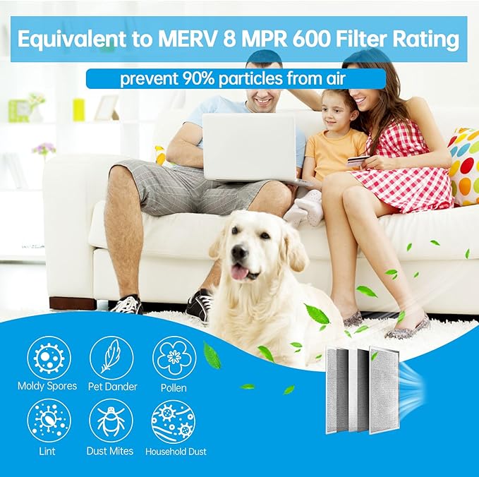 UBeesize 14x30x1 Reusable Electrostatic Air Filter HVAC AC Furnace Filter,MERV 8,Washable, Lasts a Lifetime,Permanent Air Filter,Breathe Fresher,Home And Office(Actual Size:13.5x29.65x0.82 Inch)
