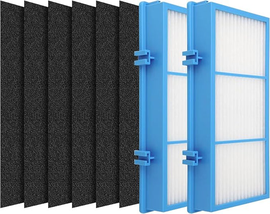 2 PACK Aer1 Replacement Filters for Holmes AER1 Air Filter Replacement for HAPF30AT and HAP242-NUC, 2 Filters + 6 Carbon Enhanced Filters