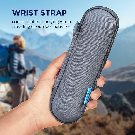 Membrane Solutions 4Pack Water Filter Straw with A Storage Case, Water Filter Cover, Portable Personal Water Purifier Straw Protective Carrying Bag, for Travel Survival Emergency Preparedness