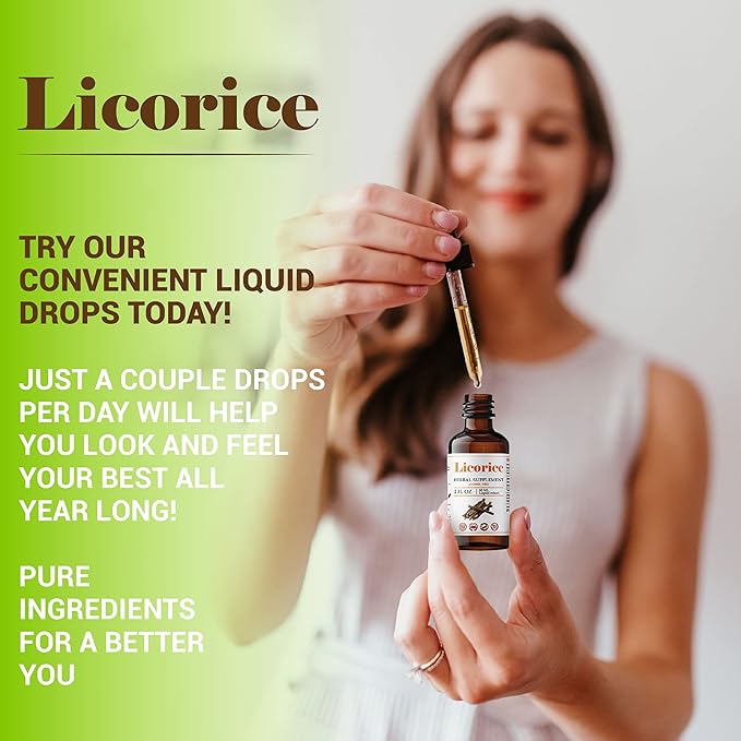 FabLab Licorice Root Extract - Herbal Immune Support- Glycyrrhiza Glabra Supplement for Digestion Restore Respiratory Health Fatigue -Non-GMO (Licorice 2 Fl Oz)