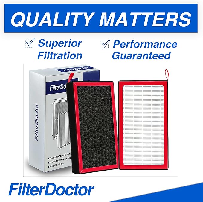 2 Pack HEPA Cabin Air Filter for Tesla Model 3 and Model Y 2016-2024 with Activated Carbon, Cabin Air Filter Replacement for Tesla Model, Easy Install and Fresh Air Intake Filter