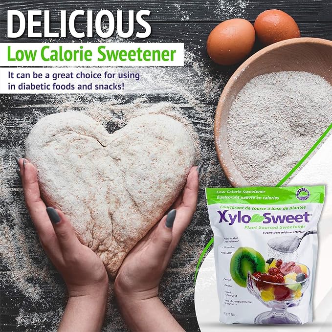 Xlear XyloSweet Plant Sourced Xylitol Sweetener - Pure Natural Sugar Substitute, Granules, Non-GMO, Gluten-Free, 5 Pound Bag (Pack of 3)