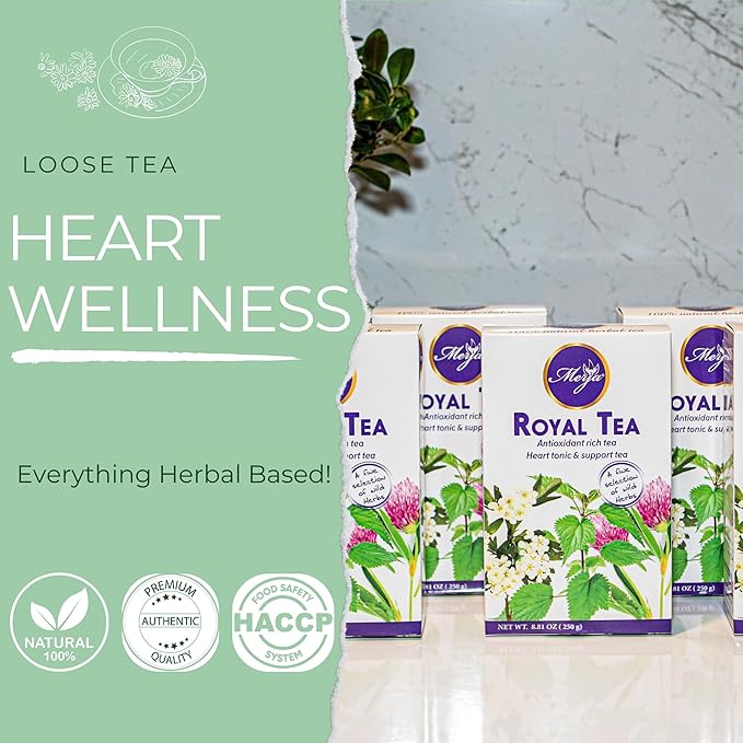 Merja Herbs Royal Tea - Heart Support - 100% Natural & Premium Quality 250gr 8.82 oz