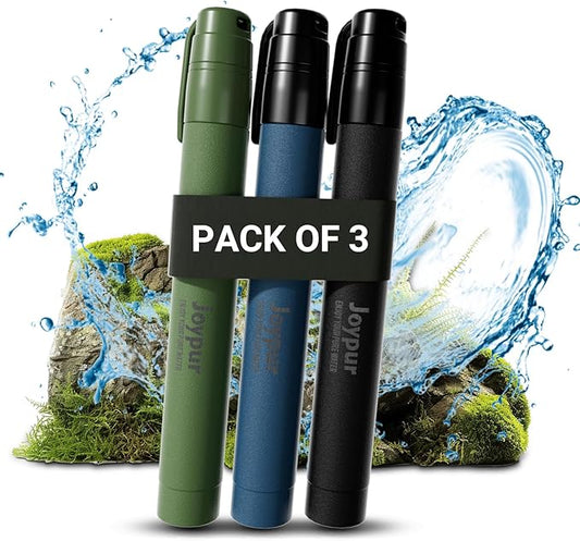 Portable Water Filter Straw Survival, Essential Camping & Hiking Gear, Water Purification Straw for Travel, Biking and Emergency Preparedness