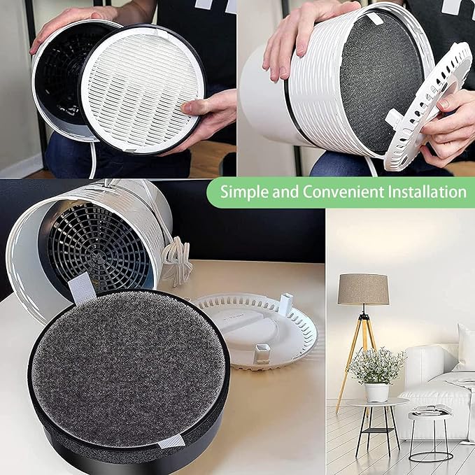 2 Pack Air Purifier Filters Replacement for LEVOIT LV-H132, Compatible with 3-in-1 Nylon Pre-Filter and True Activated Carbon Filters, LV-H132-RF Part