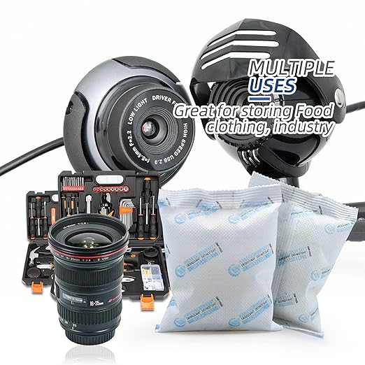 240 Packs 100 Gram Silica Gel Packets, Dessicant Packets for Storage, Pure and Safe Silica Gel Desiccant Packs, Moisture Absorber Silica Gel Beads Packs for Moisture Control