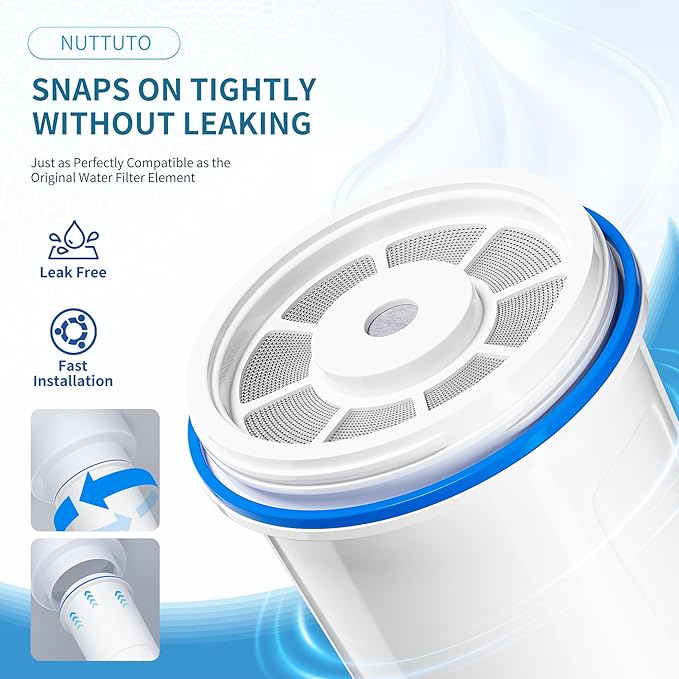 Water Filter Replacement by NUTTUTO Compatible with Zero Pitcher and Dispensers, for ZR-001, ZR-017 ZP-006 ZD-013 ZS-008, Multistage Filtration System to Reduce Lead, TDS, PFOA/PFOS, Chlorine, 4 Packs