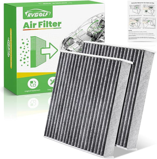 2-Pcs Cabin Air Filter for Toyota Camry, Corolla, 4Runner, Sienna, Tundra, RAV4, Lexus RX350, NX300, Subaru Legacy, Outback Car Replacement for CF10285 Essential Automotive Accessories