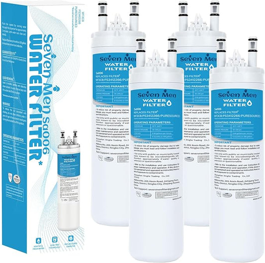 WF3CB Water Filter Replacement, Compatible with Frigidaire WF3CB, Pure Source 3, 706465, 242069601, 242086201, WF425 (4 Pack)