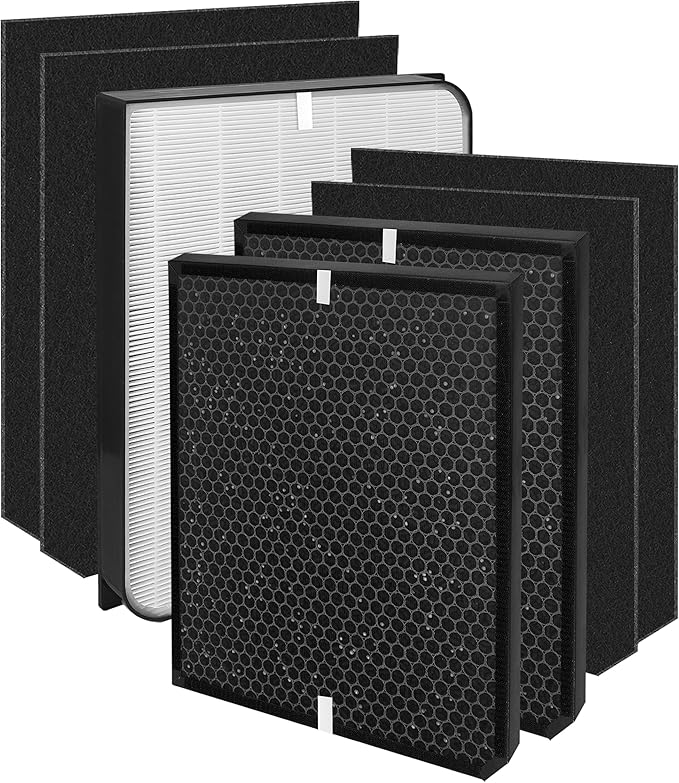 3000 Replacement Filter Compatible with AD3000 / 3000M / 3000Pro Air Purifiers (for Air Doctor 3000 Series) – Includes 1 Main Filter, 2 Activated Carbon Filters, and 4 Pre-Filters,7-Pack