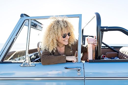 LifeStraw Go Series – BPA-Free Water Filter Bottle for Travel and Everyday use removes Bacteria, parasites and microplastics, Improves Taste, 22oz Merlot Me Away