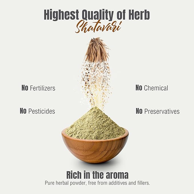 Shatavari Powder Asparagus Racemosus Lactation Support Herb Non GMO, Vegan 230 GMS
