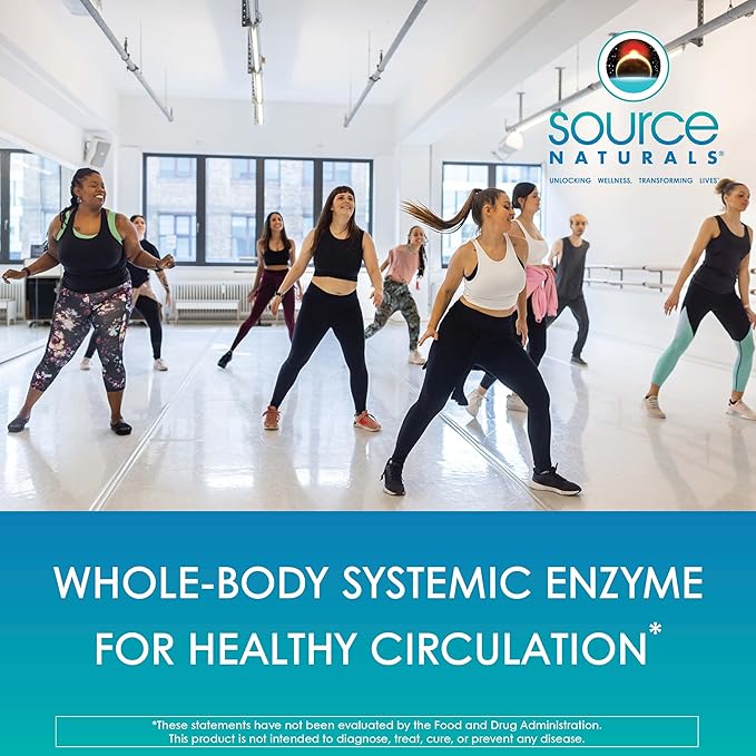Source Naturals NSK-SD, Nattokinase, Vegetarian Friendly, Whole Body Systemic Enzyme for Healthy Circulation*, 200 mg - 60 Vegetarian Capsules