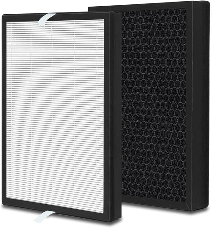 2 Pack UPGRADED A7 True HEPA Replacement Filter with Activated Carbon Compatible with VEWIOR ClearAir-A7 and AromaRoom H13 E-400 Air Purifier, Replace Part PF001 APVEC07-P1