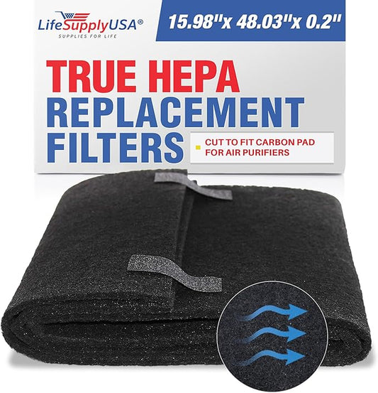 LifeSupplyUSA Cut-To-Fit Activated Carbon Filter Compatible with Any Size Air Purifiers