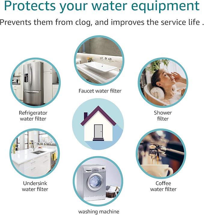 AQUA CREST AP110 Whole House Water Filter, Sediment Filter, 5 Micron, Replacement for 3M® Aqua-Pure AP110, Culligan® P5, APEC, GE FXUSC, Whirlpool®, Any 10" x 2.5" Home Water Filter, Pack of 4