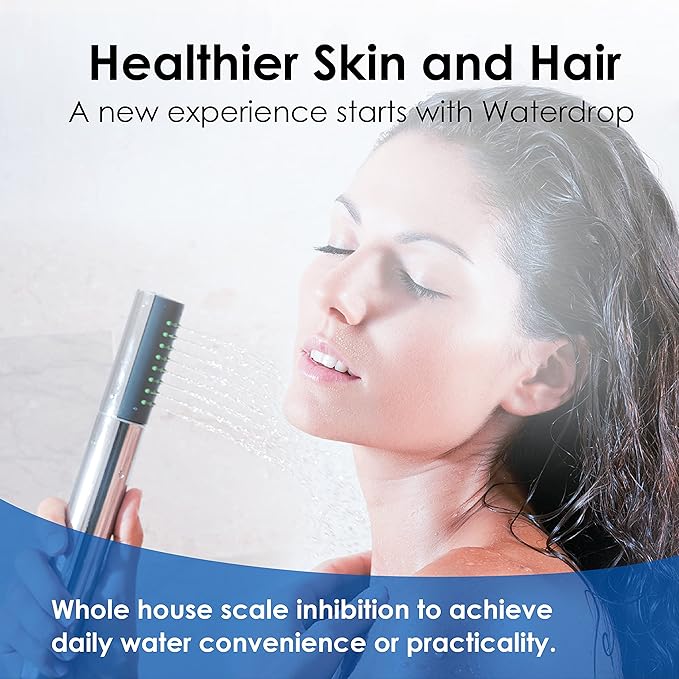 Waterdrop AP431 AP430SS Whole House Scale Inhibitor Filter, Heater Softener System, Prevent Scale Build Up On Hot Water Heaters, Pipes and Boilers